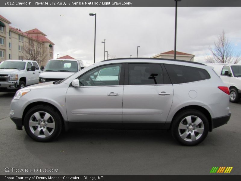 Silver Ice Metallic / Light Gray/Ebony 2012 Chevrolet Traverse LTZ AWD