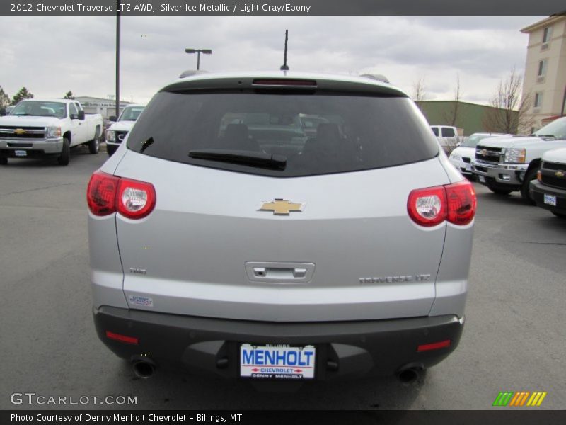 Silver Ice Metallic / Light Gray/Ebony 2012 Chevrolet Traverse LTZ AWD