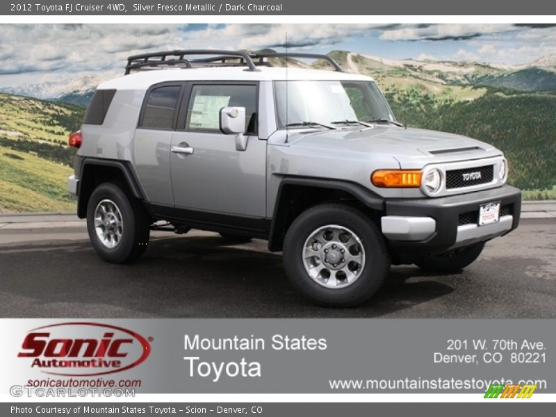 Silver Fresco Metallic / Dark Charcoal 2012 Toyota FJ Cruiser 4WD
