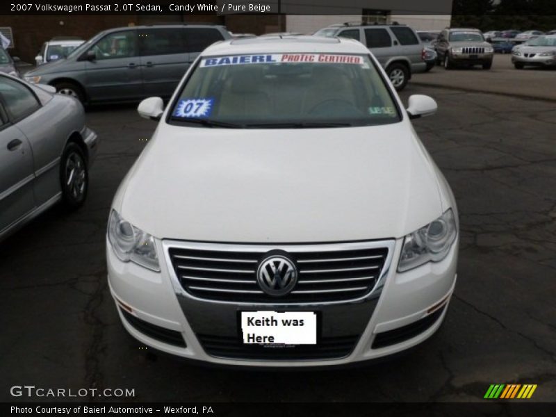 Candy White / Pure Beige 2007 Volkswagen Passat 2.0T Sedan