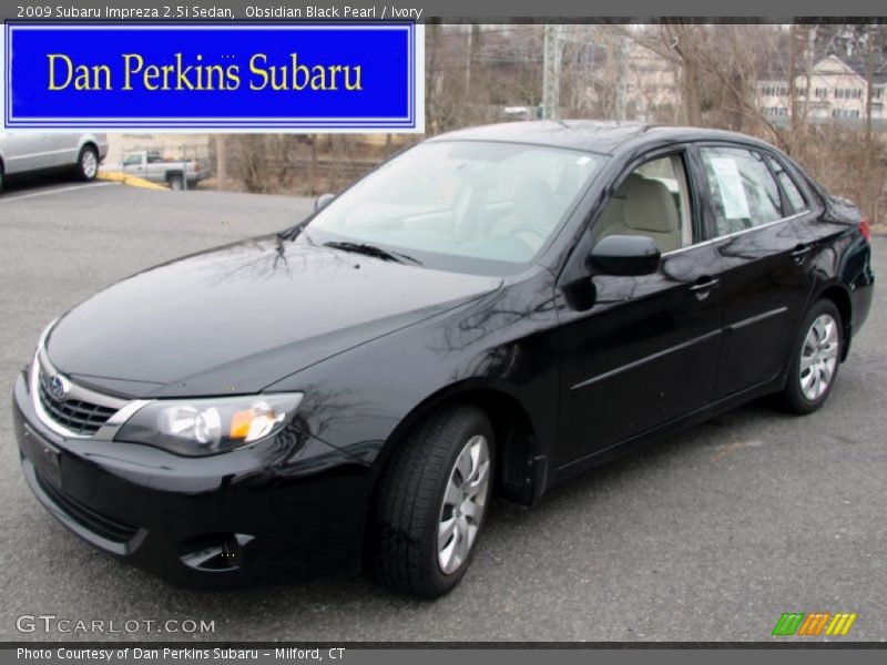 Obsidian Black Pearl / Ivory 2009 Subaru Impreza 2.5i Sedan