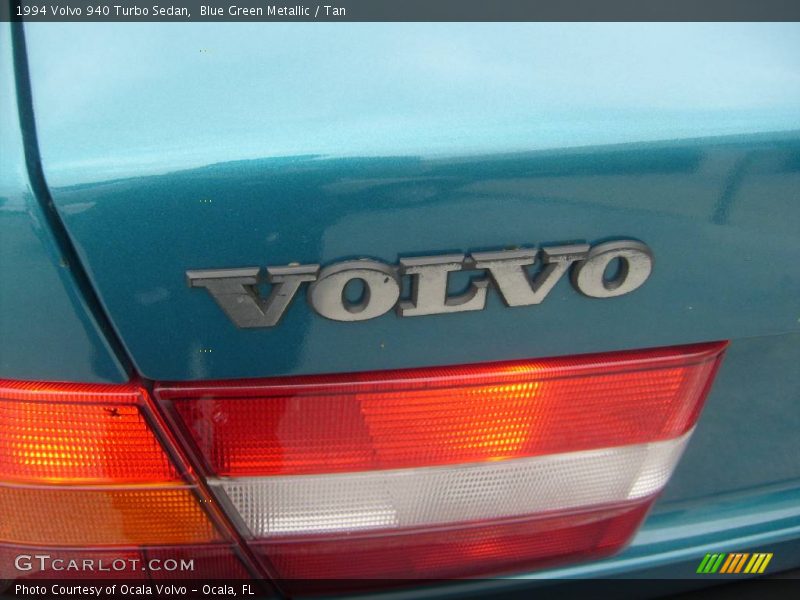 Blue Green Metallic / Tan 1994 Volvo 940 Turbo Sedan
