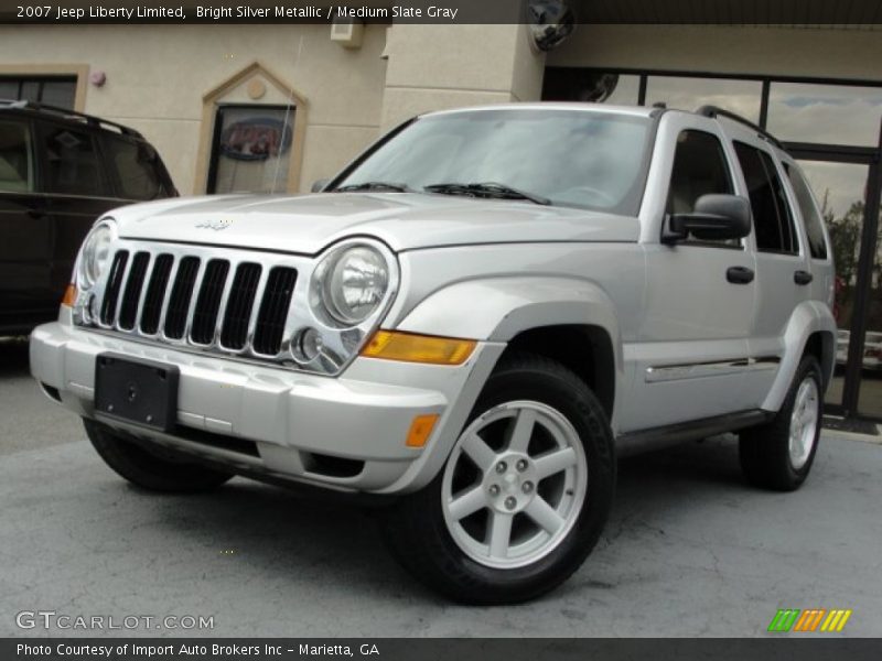 Bright Silver Metallic / Medium Slate Gray 2007 Jeep Liberty Limited