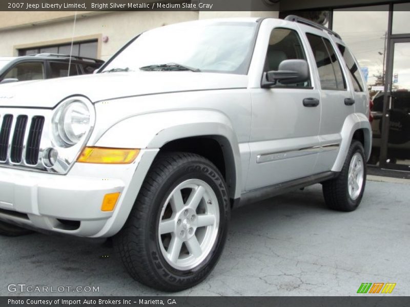Bright Silver Metallic / Medium Slate Gray 2007 Jeep Liberty Limited