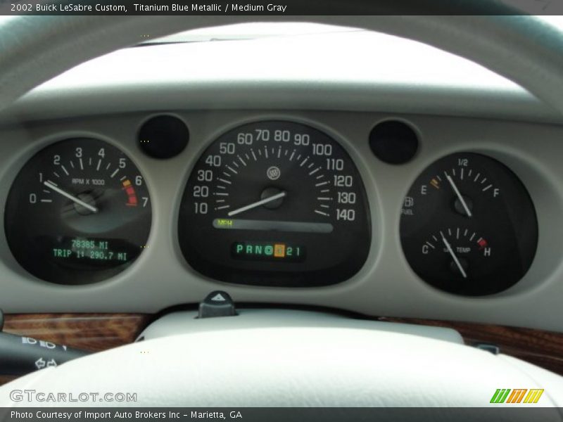 Titanium Blue Metallic / Medium Gray 2002 Buick LeSabre Custom