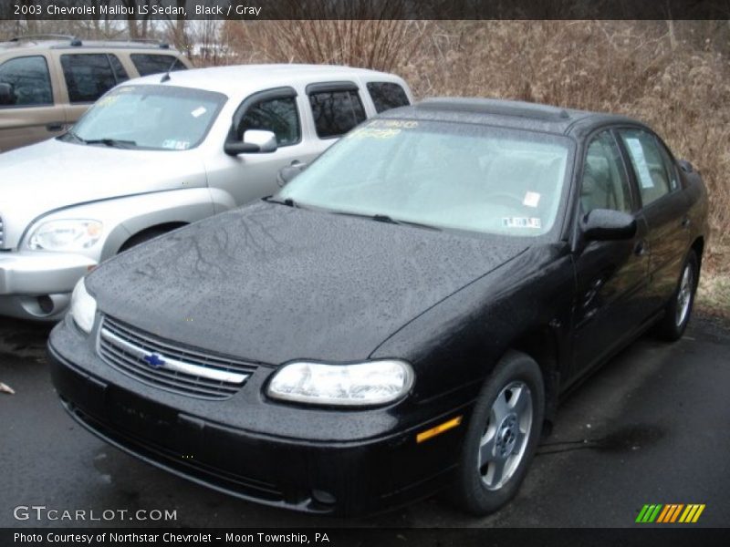 Black / Gray 2003 Chevrolet Malibu LS Sedan