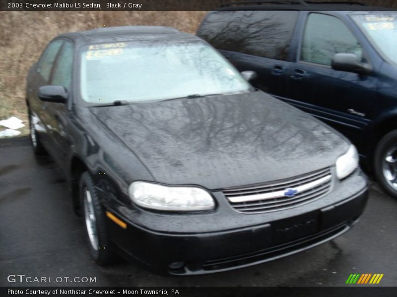 Black / Gray 2003 Chevrolet Malibu LS Sedan