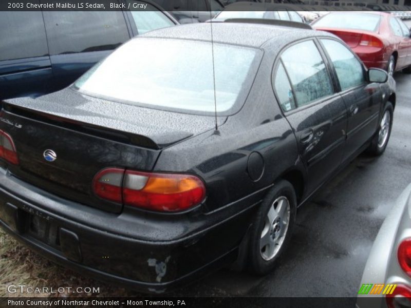 Black / Gray 2003 Chevrolet Malibu LS Sedan