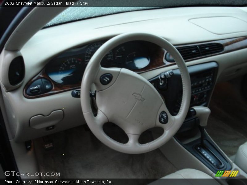 Black / Gray 2003 Chevrolet Malibu LS Sedan