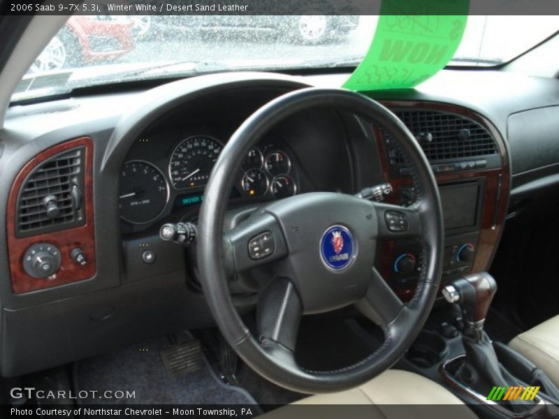 Winter White / Desert Sand Leather 2006 Saab 9-7X 5.3i