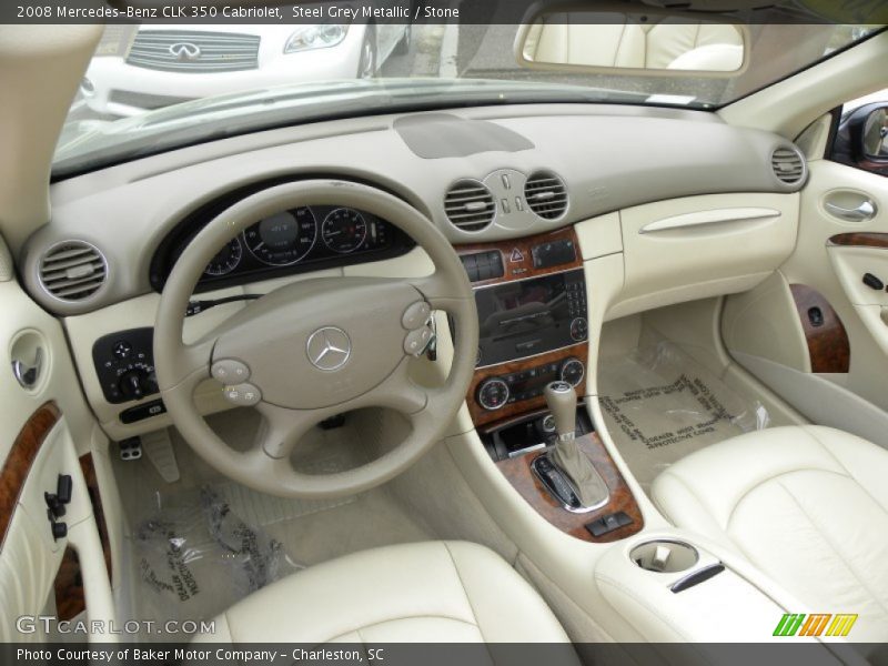Steel Grey Metallic / Stone 2008 Mercedes-Benz CLK 350 Cabriolet