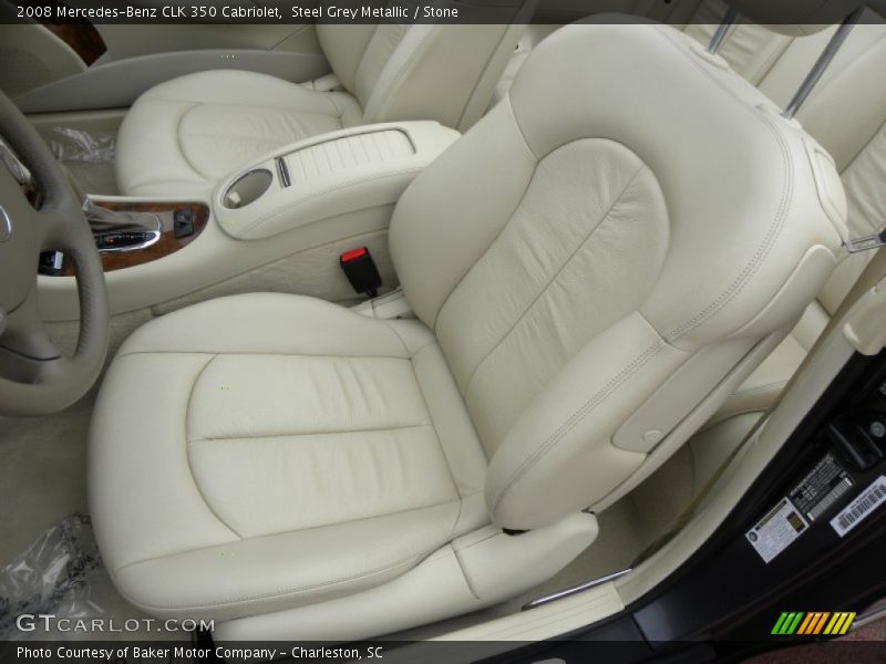 Steel Grey Metallic / Stone 2008 Mercedes-Benz CLK 350 Cabriolet