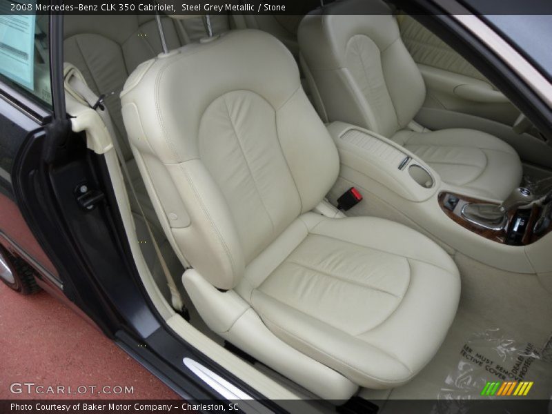 Steel Grey Metallic / Stone 2008 Mercedes-Benz CLK 350 Cabriolet