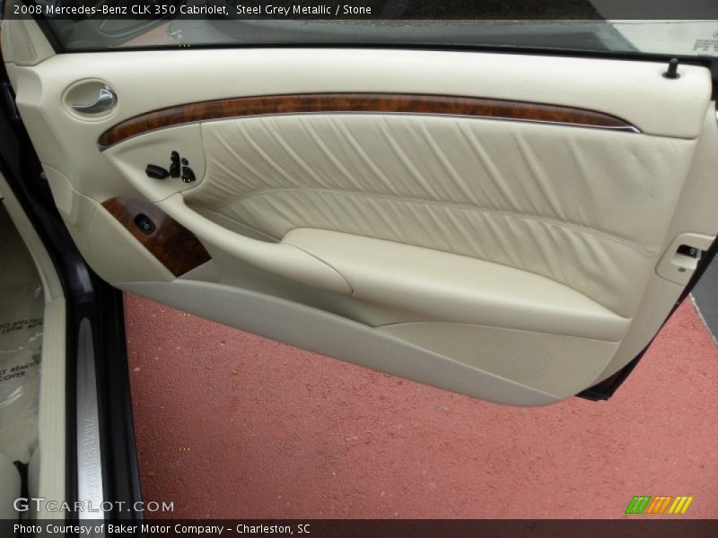 Steel Grey Metallic / Stone 2008 Mercedes-Benz CLK 350 Cabriolet