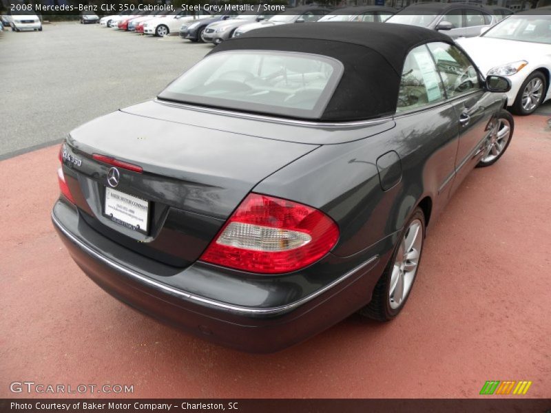 Steel Grey Metallic / Stone 2008 Mercedes-Benz CLK 350 Cabriolet
