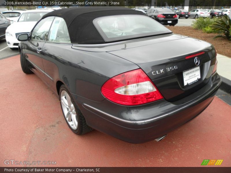 Steel Grey Metallic / Stone 2008 Mercedes-Benz CLK 350 Cabriolet