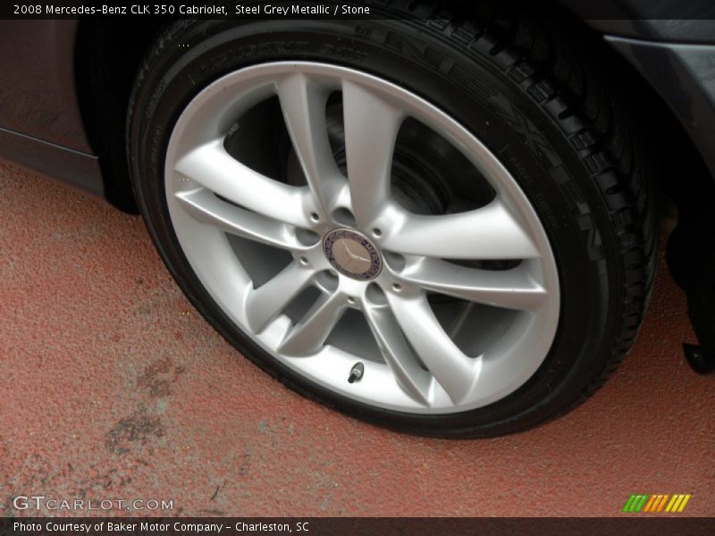 Steel Grey Metallic / Stone 2008 Mercedes-Benz CLK 350 Cabriolet
