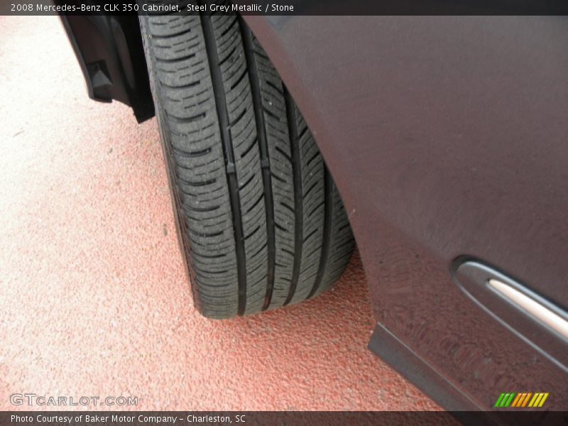 Steel Grey Metallic / Stone 2008 Mercedes-Benz CLK 350 Cabriolet