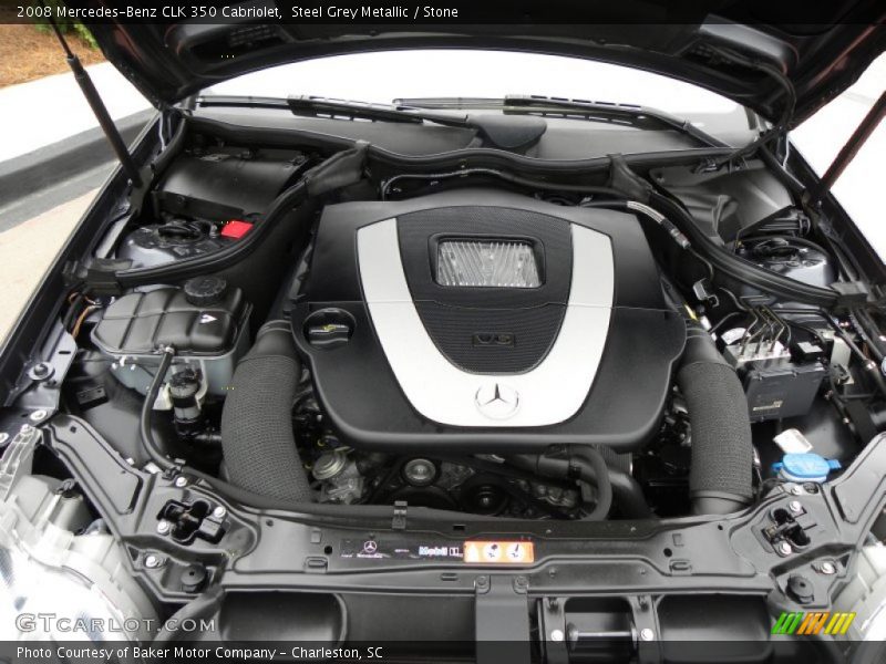Steel Grey Metallic / Stone 2008 Mercedes-Benz CLK 350 Cabriolet