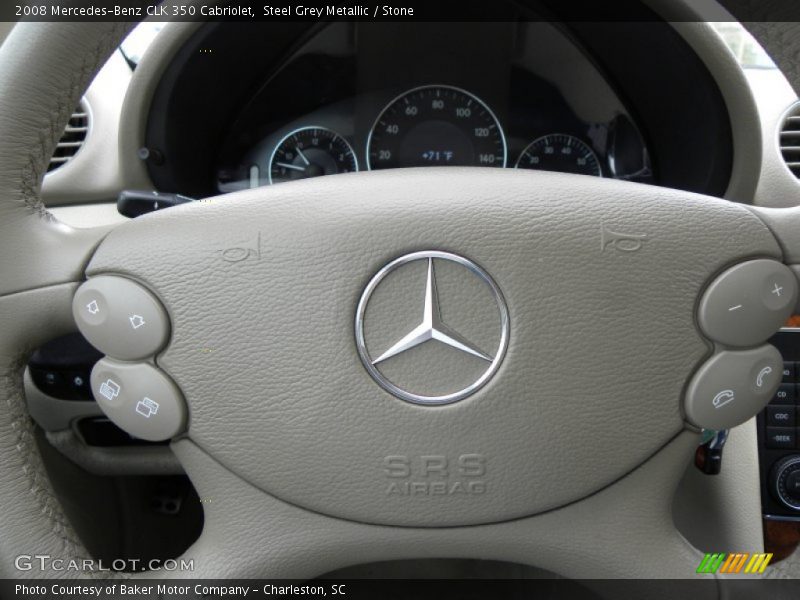 Steel Grey Metallic / Stone 2008 Mercedes-Benz CLK 350 Cabriolet