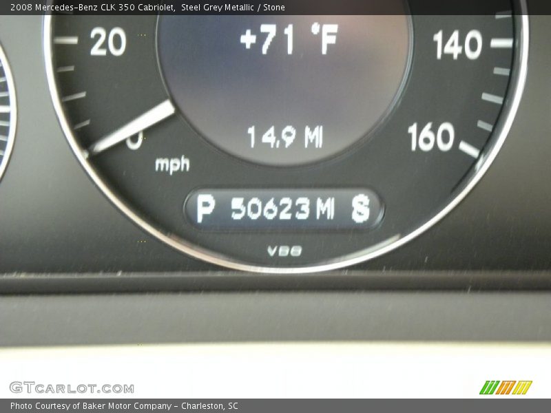 Steel Grey Metallic / Stone 2008 Mercedes-Benz CLK 350 Cabriolet