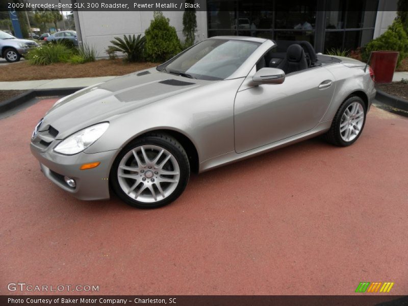 Pewter Metallic / Black 2009 Mercedes-Benz SLK 300 Roadster