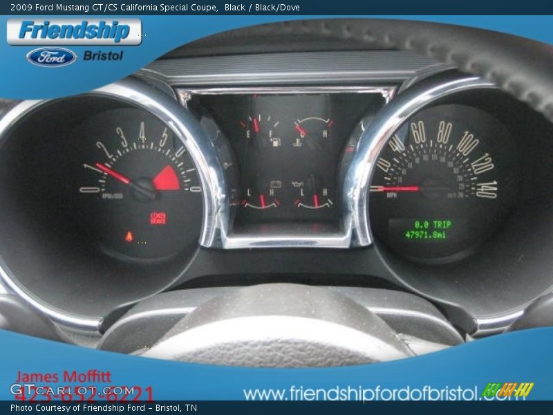 Black / Black/Dove 2009 Ford Mustang GT/CS California Special Coupe