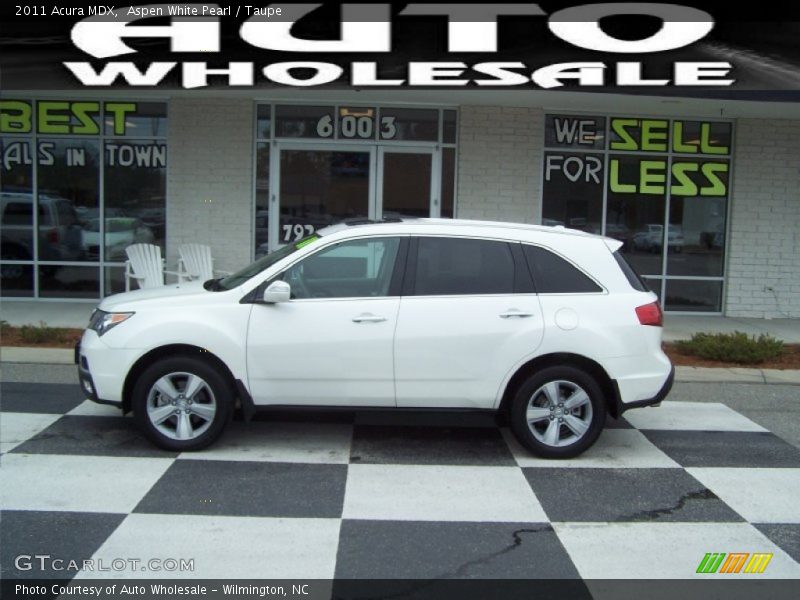 Aspen White Pearl / Taupe 2011 Acura MDX