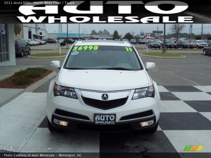 Aspen White Pearl / Taupe 2011 Acura MDX