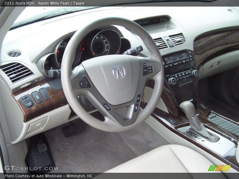 Aspen White Pearl / Taupe 2011 Acura MDX