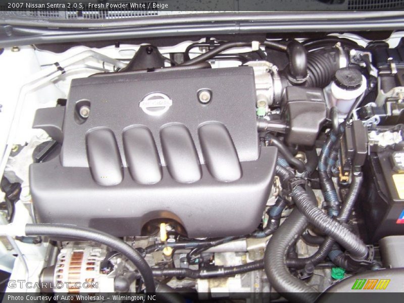 Fresh Powder White / Beige 2007 Nissan Sentra 2.0 S