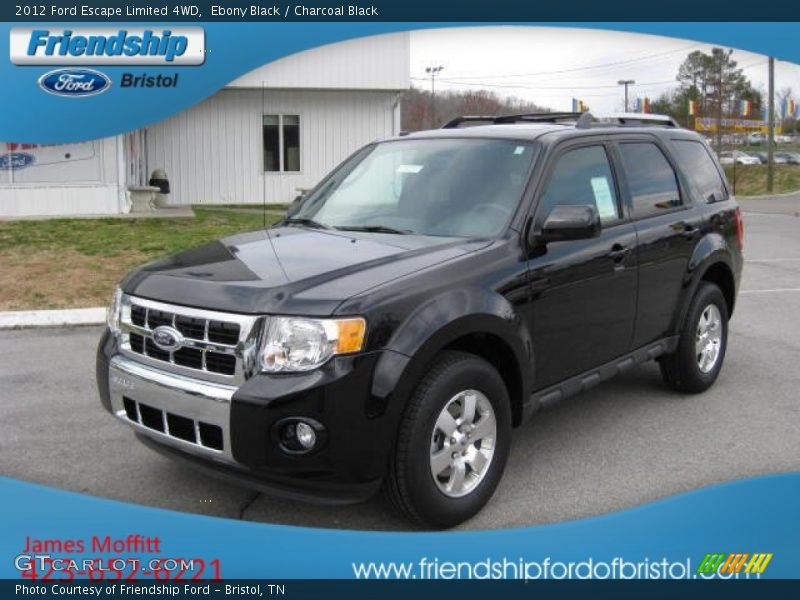 Ebony Black / Charcoal Black 2012 Ford Escape Limited 4WD