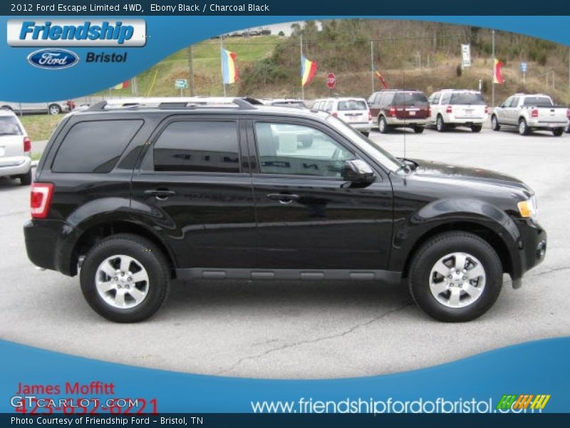 Ebony Black / Charcoal Black 2012 Ford Escape Limited 4WD