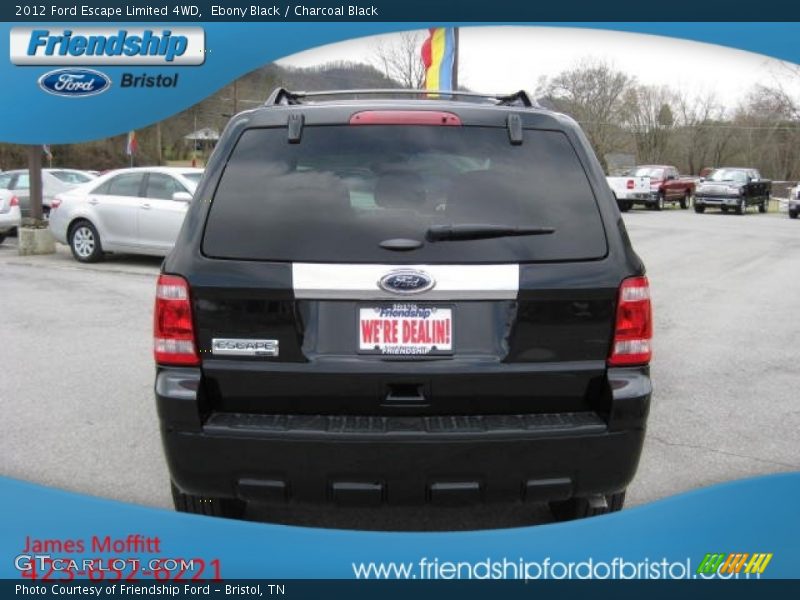Ebony Black / Charcoal Black 2012 Ford Escape Limited 4WD