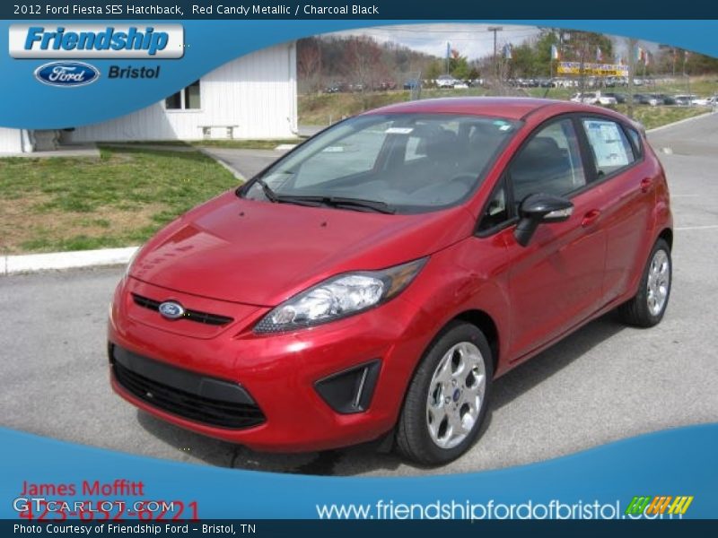 Red Candy Metallic / Charcoal Black 2012 Ford Fiesta SES Hatchback