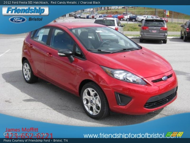 Red Candy Metallic / Charcoal Black 2012 Ford Fiesta SES Hatchback