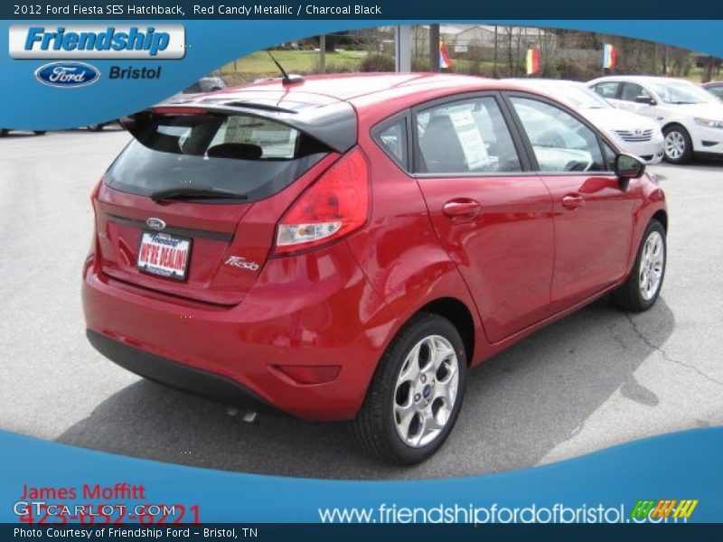 Red Candy Metallic / Charcoal Black 2012 Ford Fiesta SES Hatchback