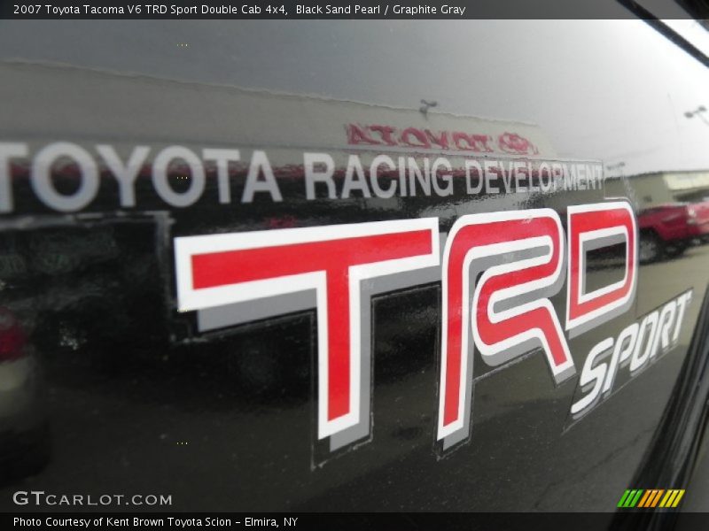 Black Sand Pearl / Graphite Gray 2007 Toyota Tacoma V6 TRD Sport Double Cab 4x4