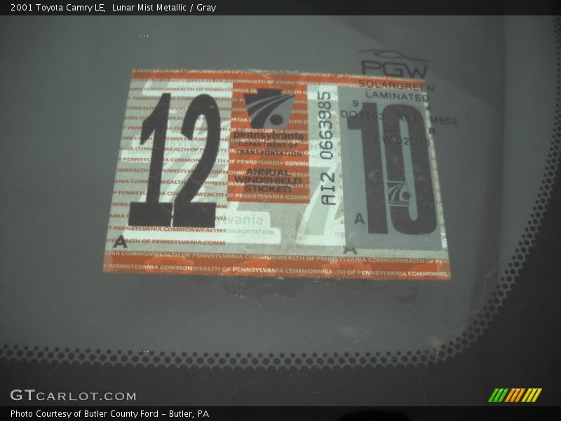 Lunar Mist Metallic / Gray 2001 Toyota Camry LE
