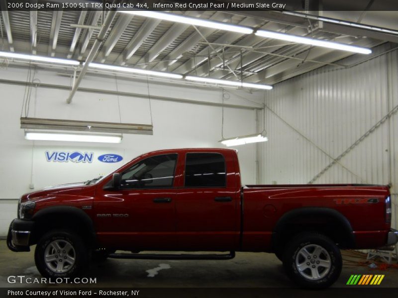 Inferno Red Crystal Pearl / Medium Slate Gray 2006 Dodge Ram 1500 SLT TRX Quad Cab 4x4