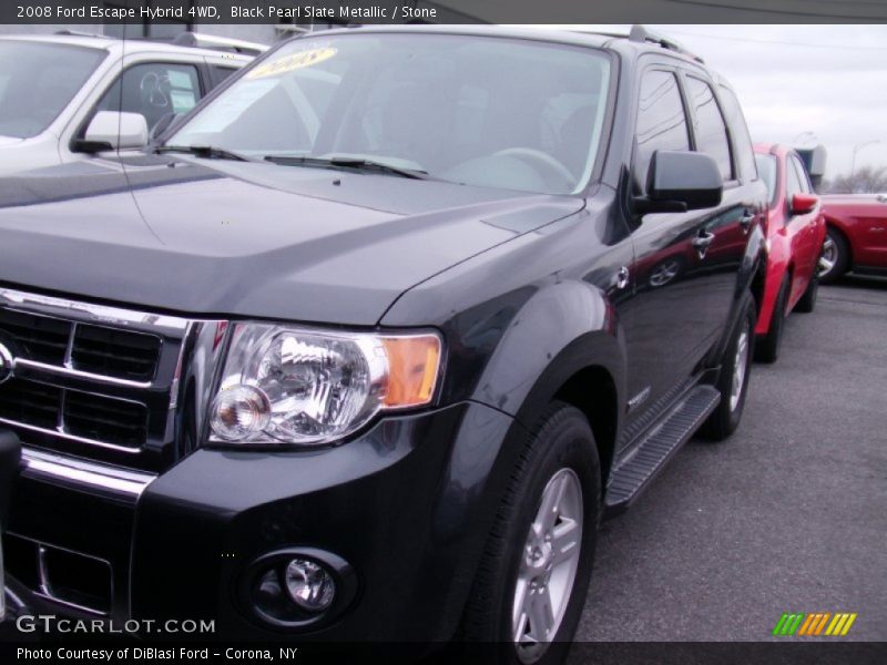 Black Pearl Slate Metallic / Stone 2008 Ford Escape Hybrid 4WD
