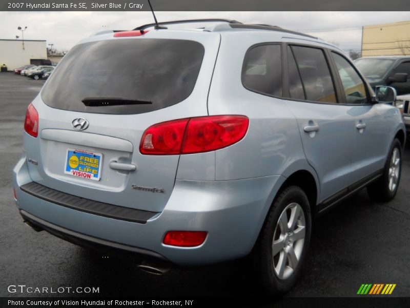 Silver Blue / Gray 2007 Hyundai Santa Fe SE