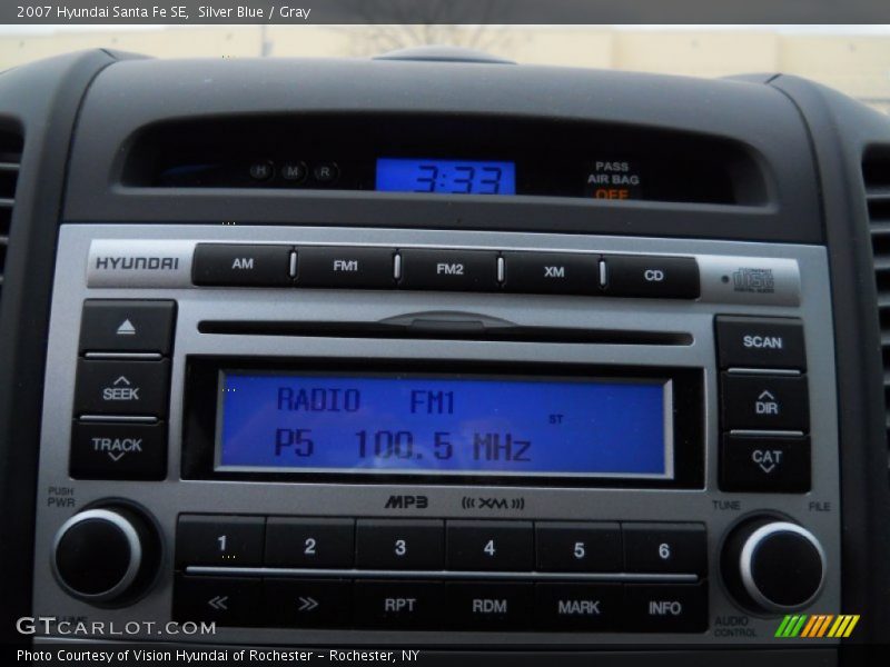 Silver Blue / Gray 2007 Hyundai Santa Fe SE
