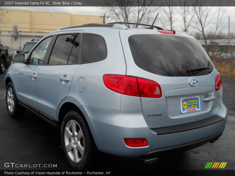 Silver Blue / Gray 2007 Hyundai Santa Fe SE