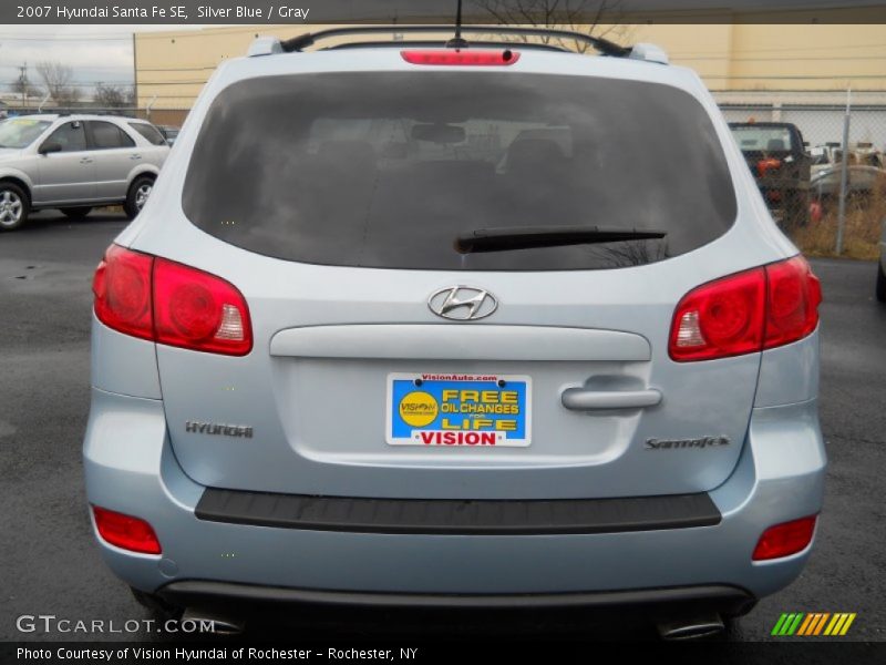 Silver Blue / Gray 2007 Hyundai Santa Fe SE