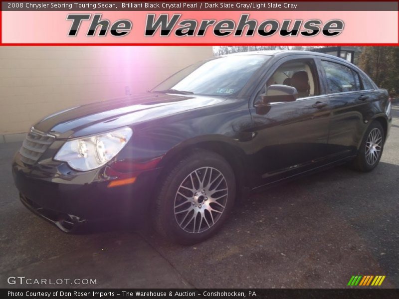 Brilliant Black Crystal Pearl / Dark Slate Gray/Light Slate Gray 2008 Chrysler Sebring Touring Sedan