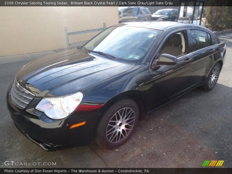 Brilliant Black Crystal Pearl / Dark Slate Gray/Light Slate Gray 2008 Chrysler Sebring Touring Sedan