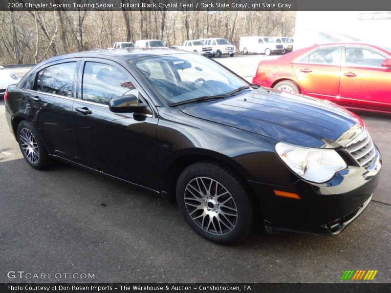 Brilliant Black Crystal Pearl / Dark Slate Gray/Light Slate Gray 2008 Chrysler Sebring Touring Sedan