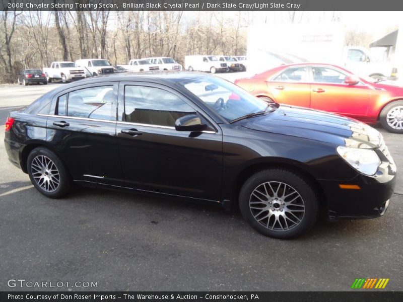 Brilliant Black Crystal Pearl / Dark Slate Gray/Light Slate Gray 2008 Chrysler Sebring Touring Sedan