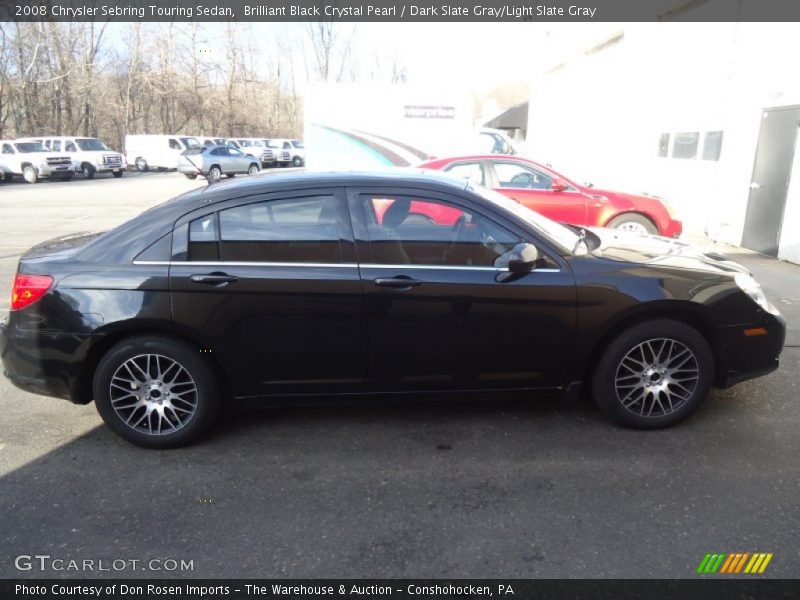 Brilliant Black Crystal Pearl / Dark Slate Gray/Light Slate Gray 2008 Chrysler Sebring Touring Sedan